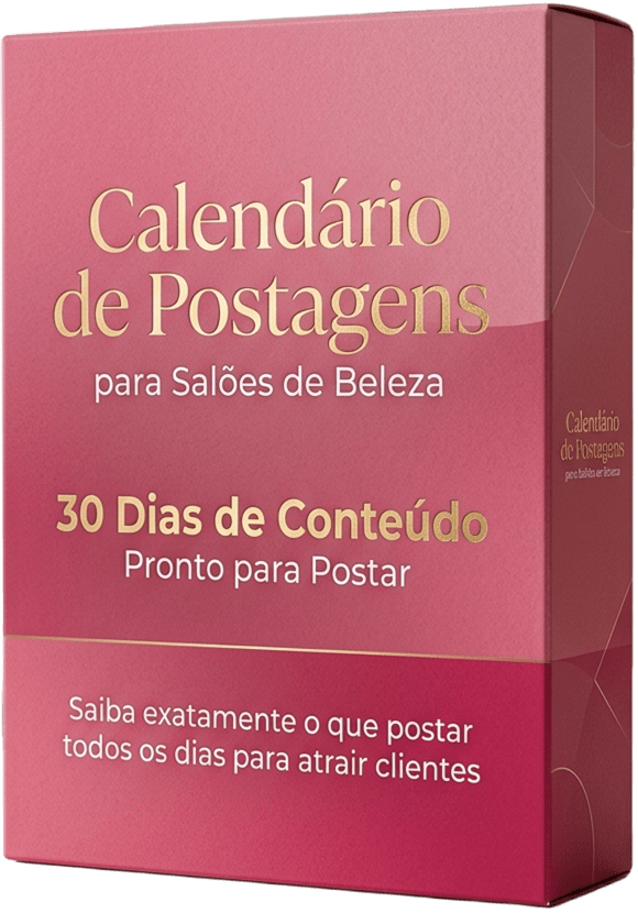 Calendário com 30 dias de postagens para Instagram de salões